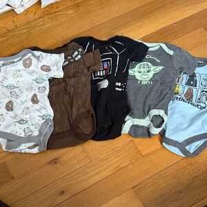 Star Wars Kids Bodysuit Set - Black, Brown, Gray, Blue